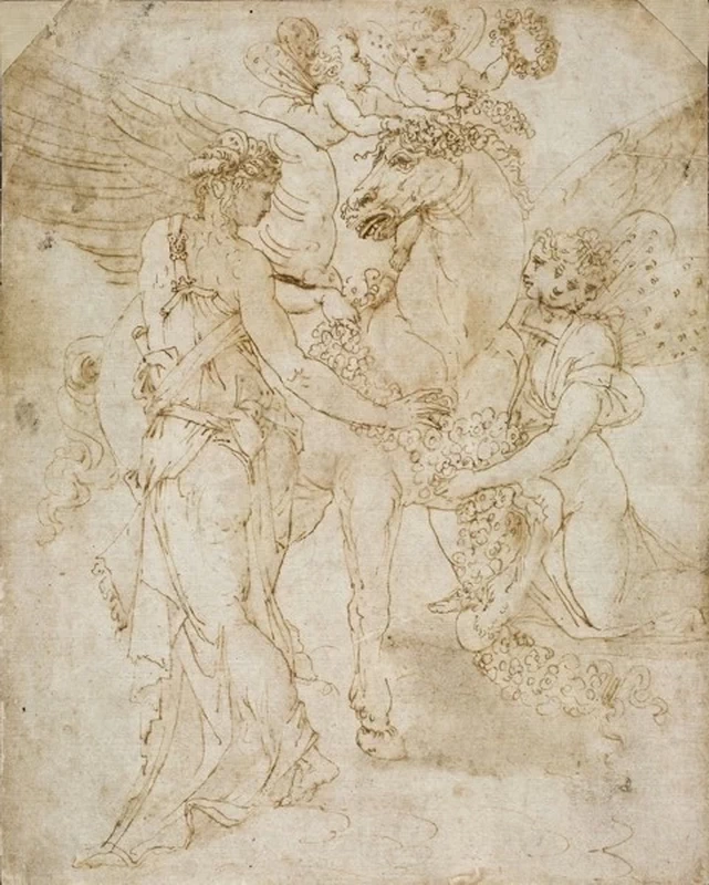  113-Diana e un Ecate a tre facce incoronano Pegaso 